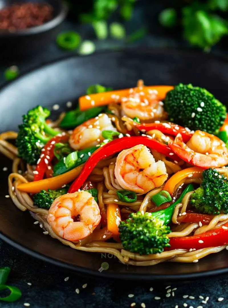 Shrimp Stir Fry with Noodles