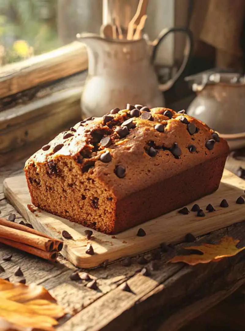 pumpkin chocolate chip bread