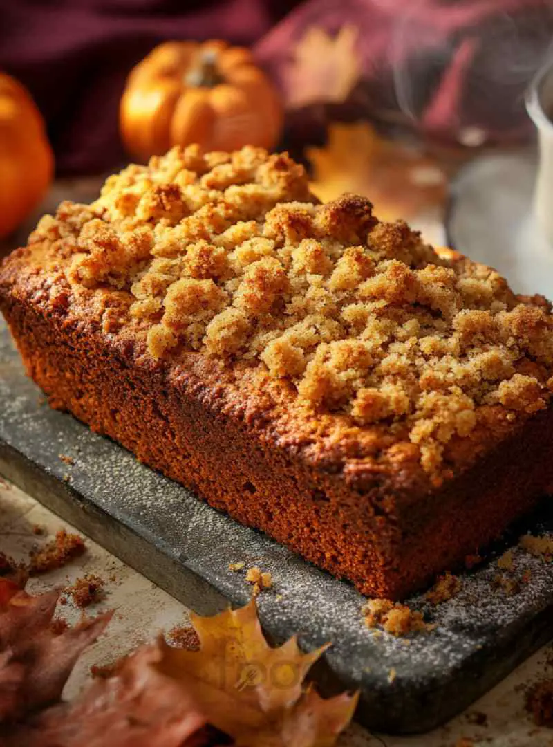 pumpkin bread with crumb topping