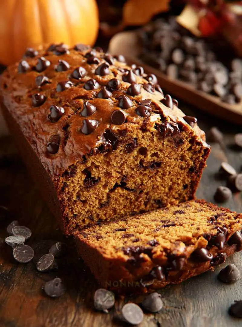 moist chocolate chip pumpkin bread