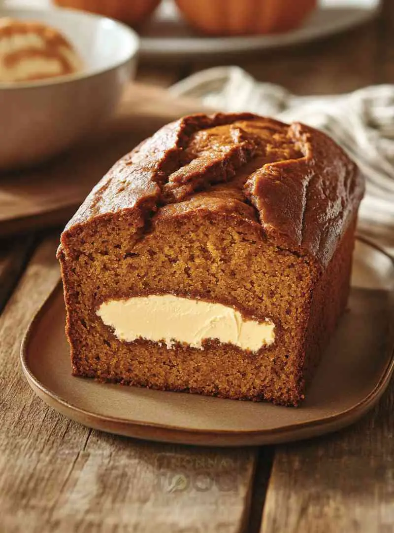 cream cheese filled pumpkin bread