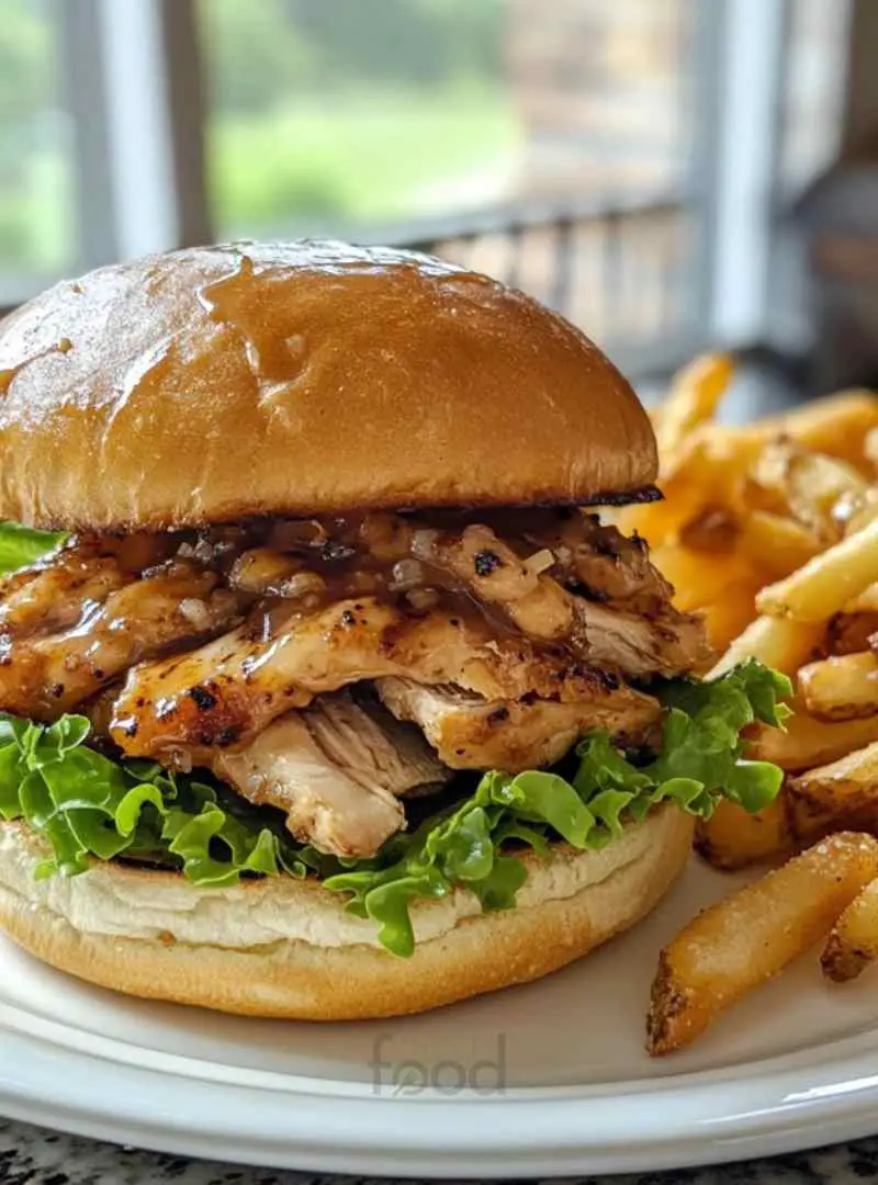 Chopped chicken sandwich