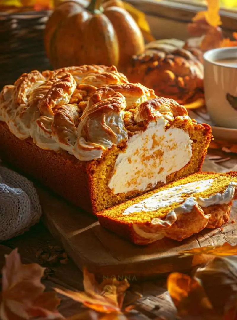 cream cheese filled pumpkin bread