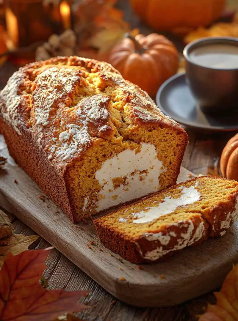 cream cheese filled pumpkin bread