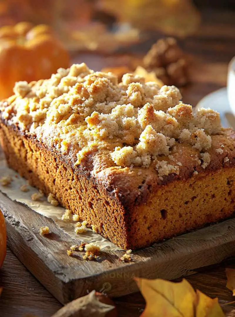 pumpkin bread with crumb topping