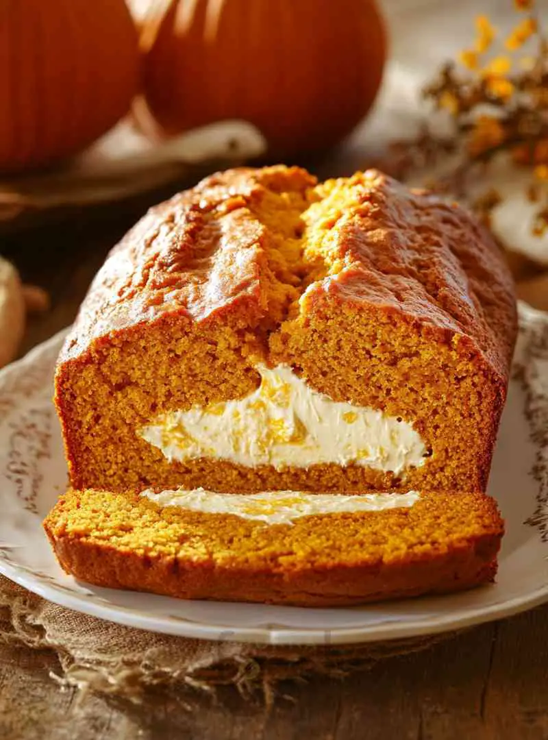 cream cheese filled pumpkin bread