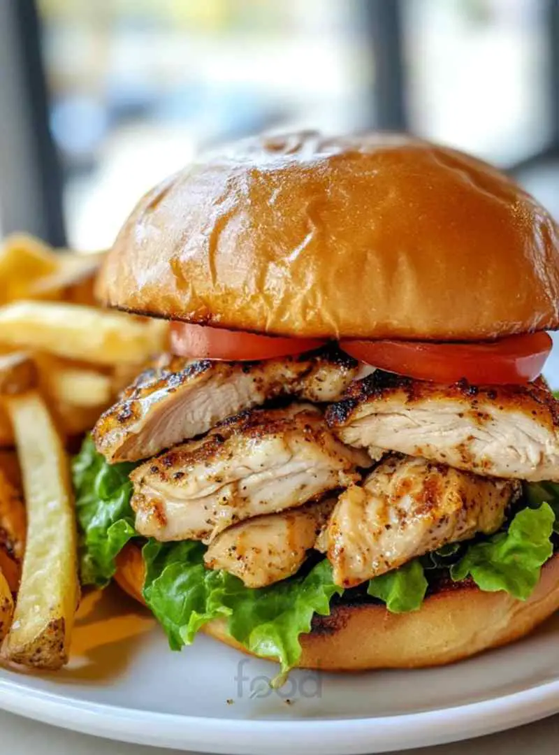 Chopped chicken sandwich