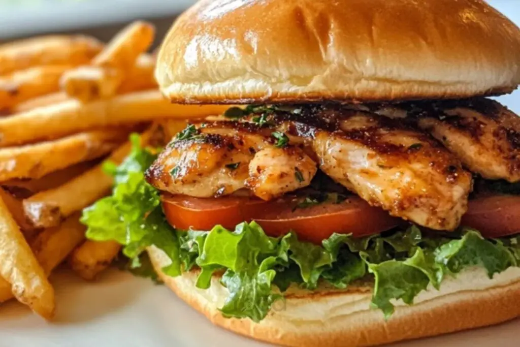 Chopped chicken sandwich