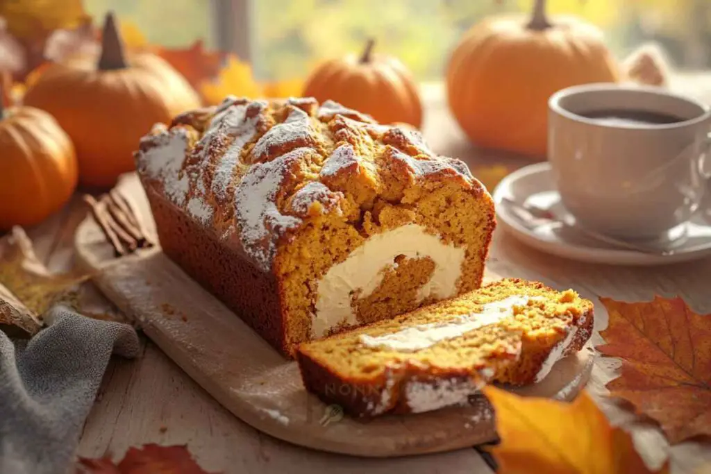 cream cheese filled pumpkin bread