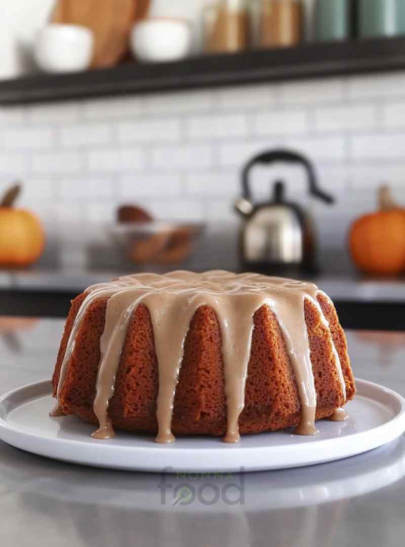 Pumpkin Spiced Coffee Cake with Brown Butter Glaze