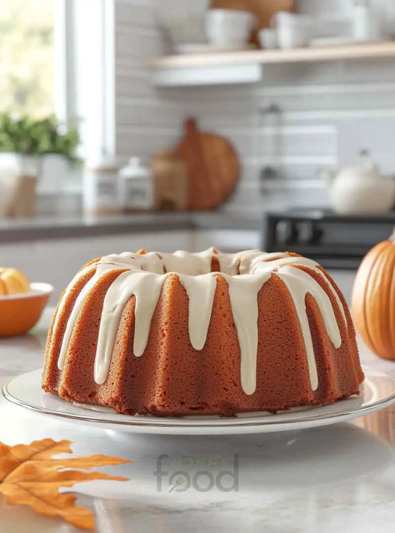 The Best Pumpkin Bundt Cake - Topped with Cream Cheese Glaze