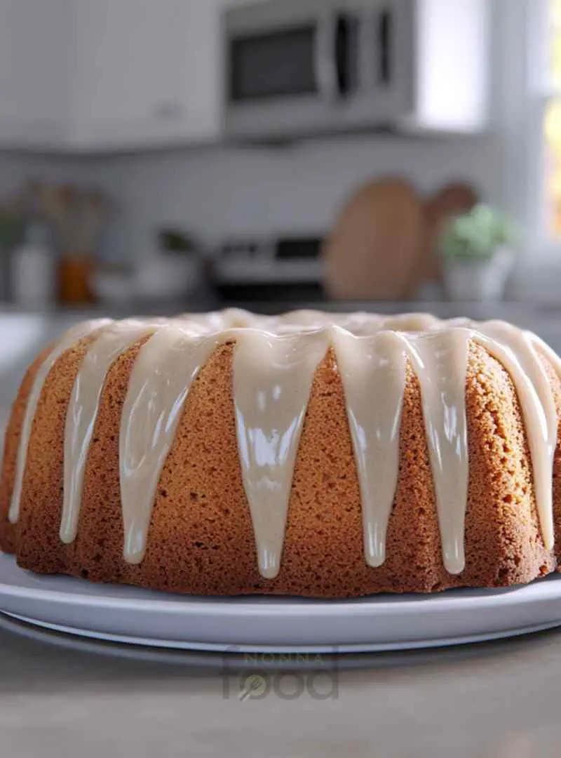 Pumpkin Spiced Coffee Cake with Brown Butter Glaze