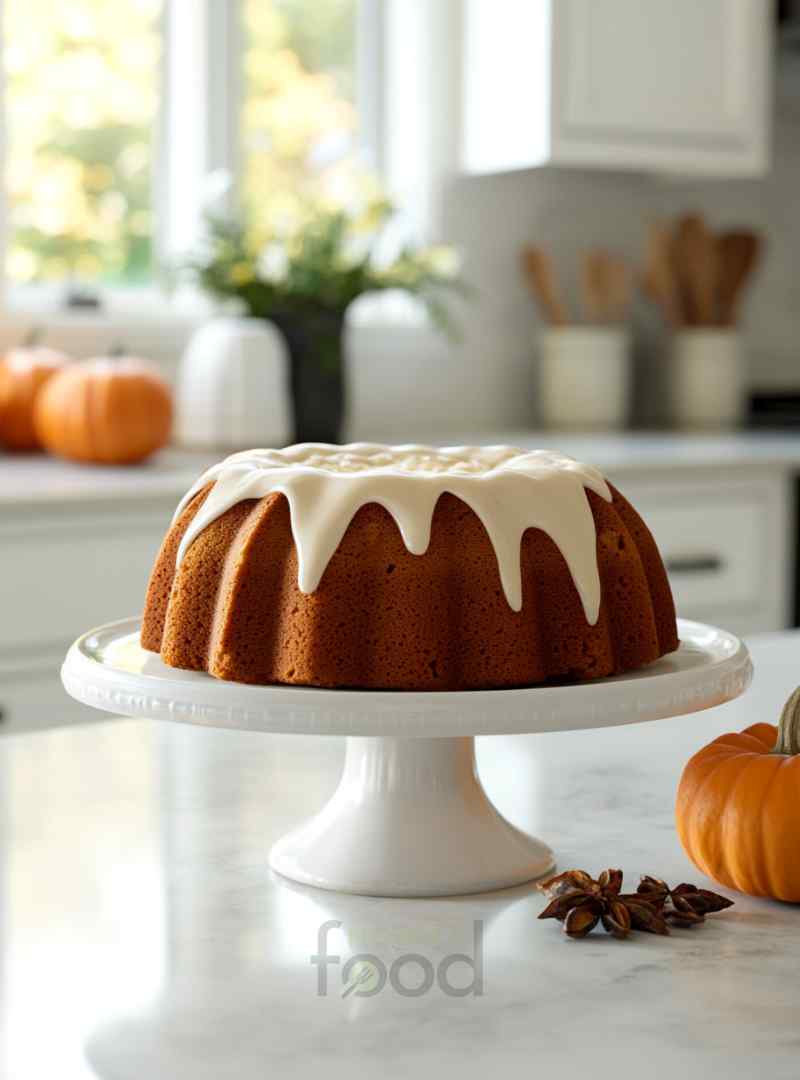 The Best Pumpkin Bundt Cake - Topped with Cream Cheese Glaze