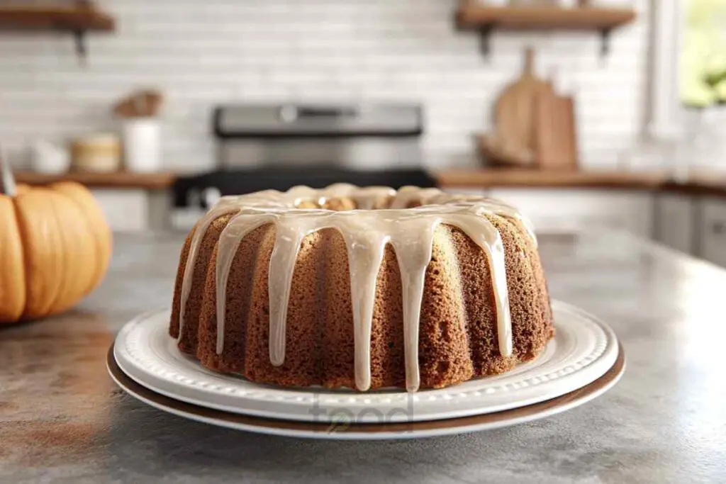 Pumpkin Spiced Coffee Cake with Brown Butter Glaze