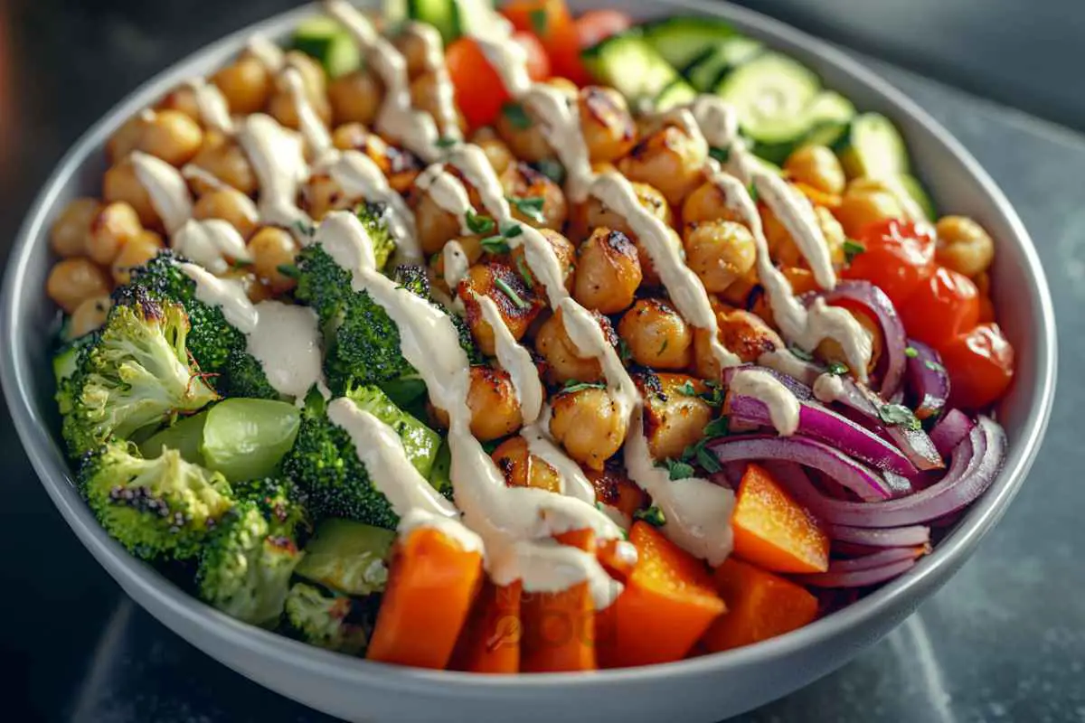 Roasted Veggie Chickpea Bowls