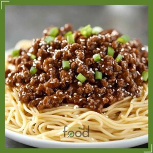 Mongolian Noodles with Ground Beef