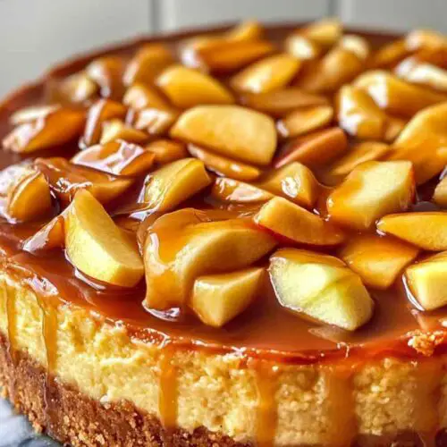 Easy Caramel Apple Cheesecake is a delicious treat