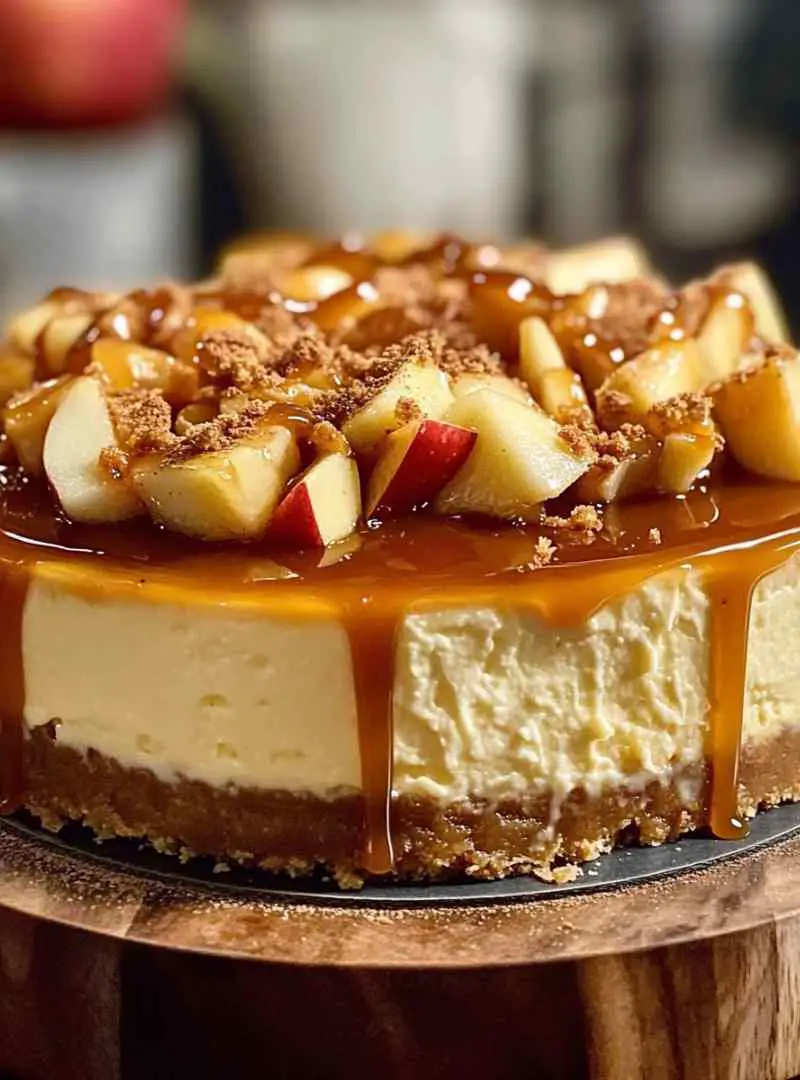 Easy Caramel Apple Cheesecake is a delicious treat