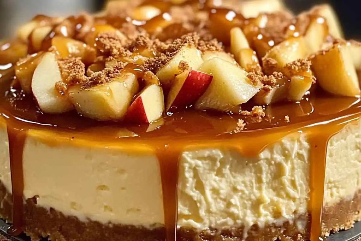 Easy Caramel Apple Cheesecake is a delicious treat