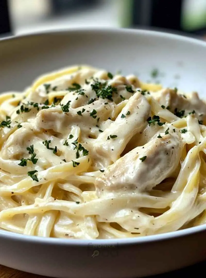 DELICIOUS CHICKEN ALFREDO PASTA 