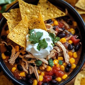 CROCKPOT CHICKEN TACO SOUP