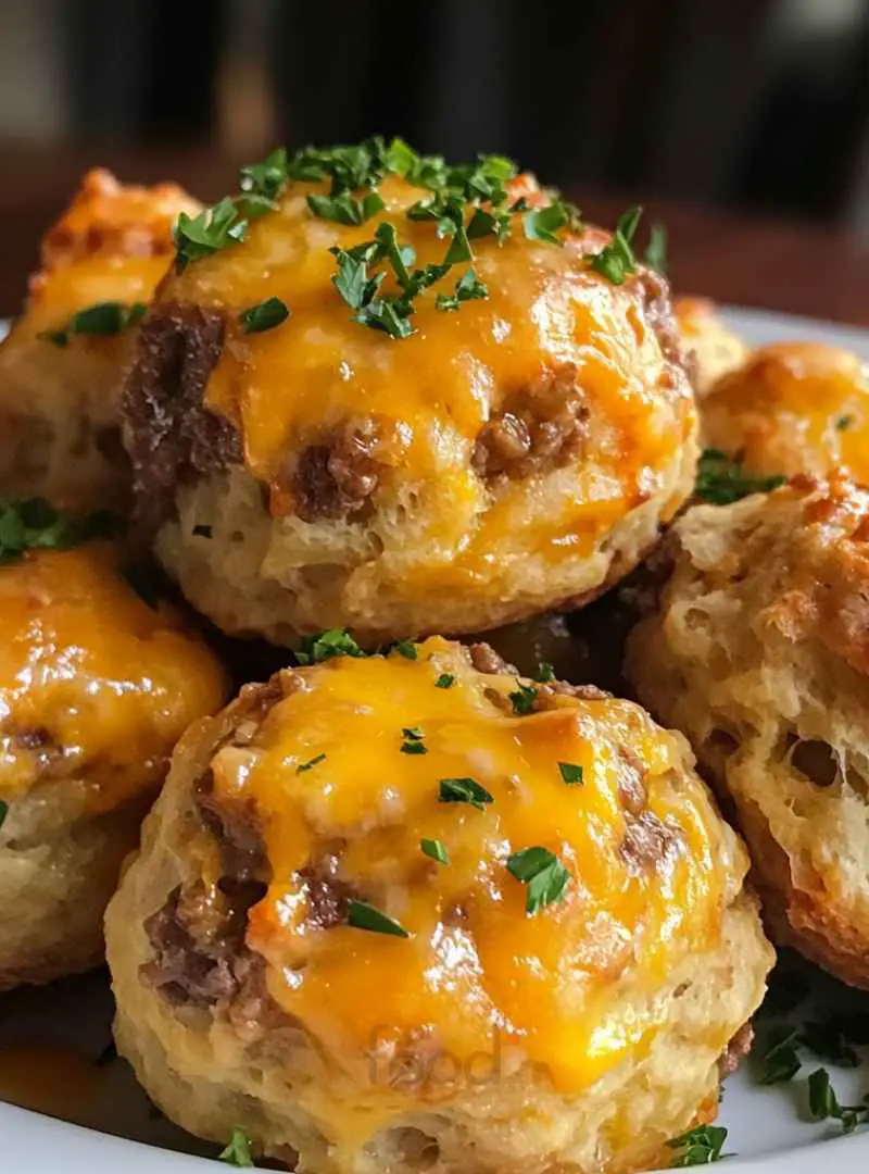 Cheesy Beef Biscuit Bombs