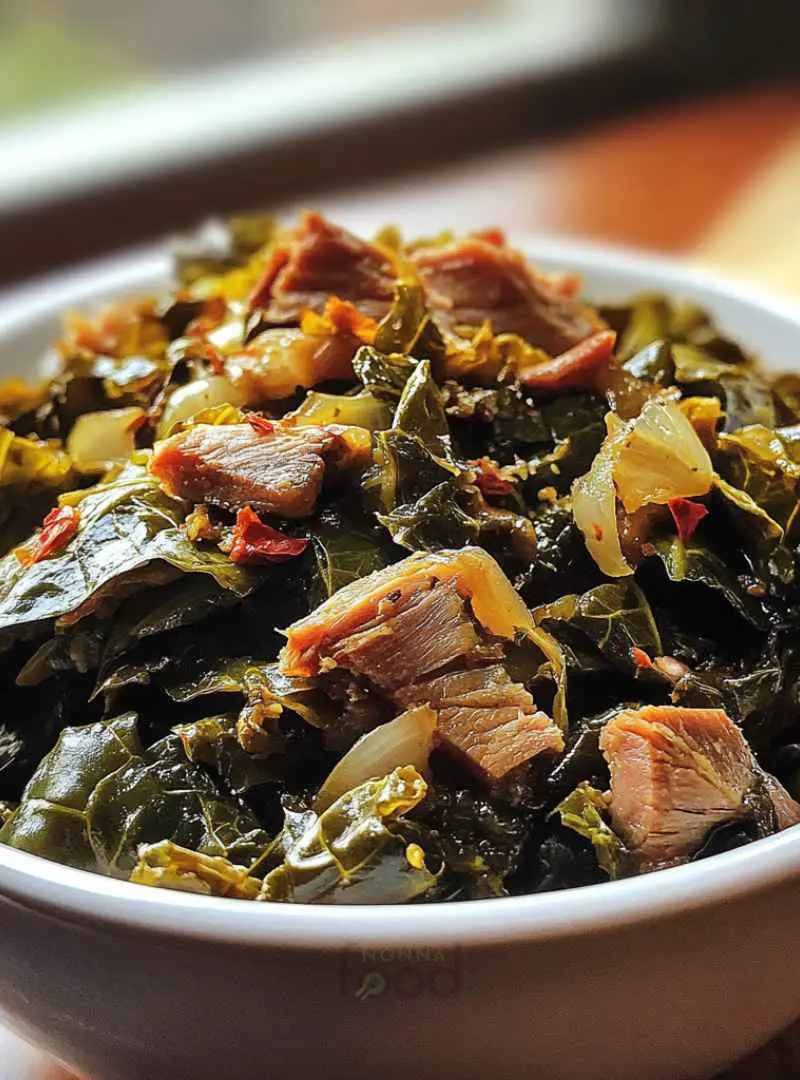 COLLARD GREENS WITH SMOKED TURKEY