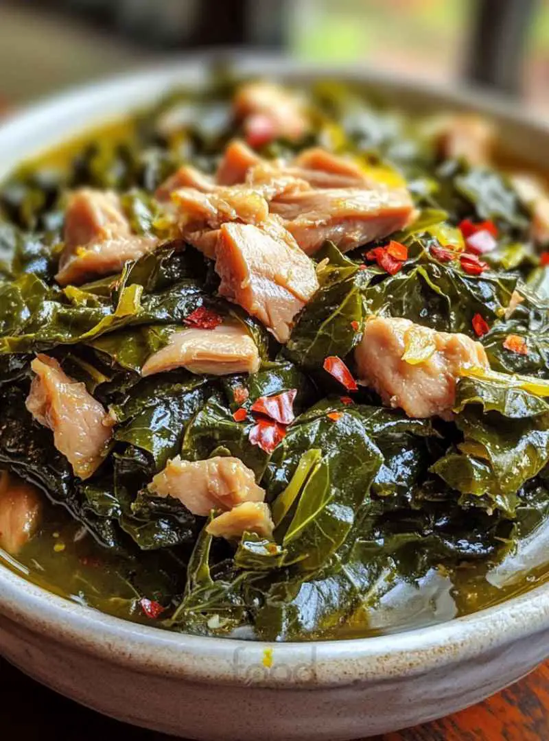 COLLARD GREENS WITH SMOKED TURKEY 