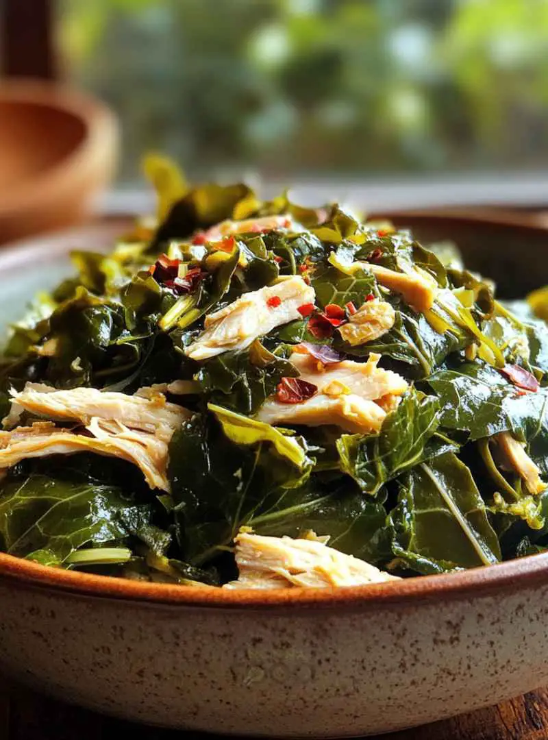 COLLARD GREENS WITH SMOKED TURKEY