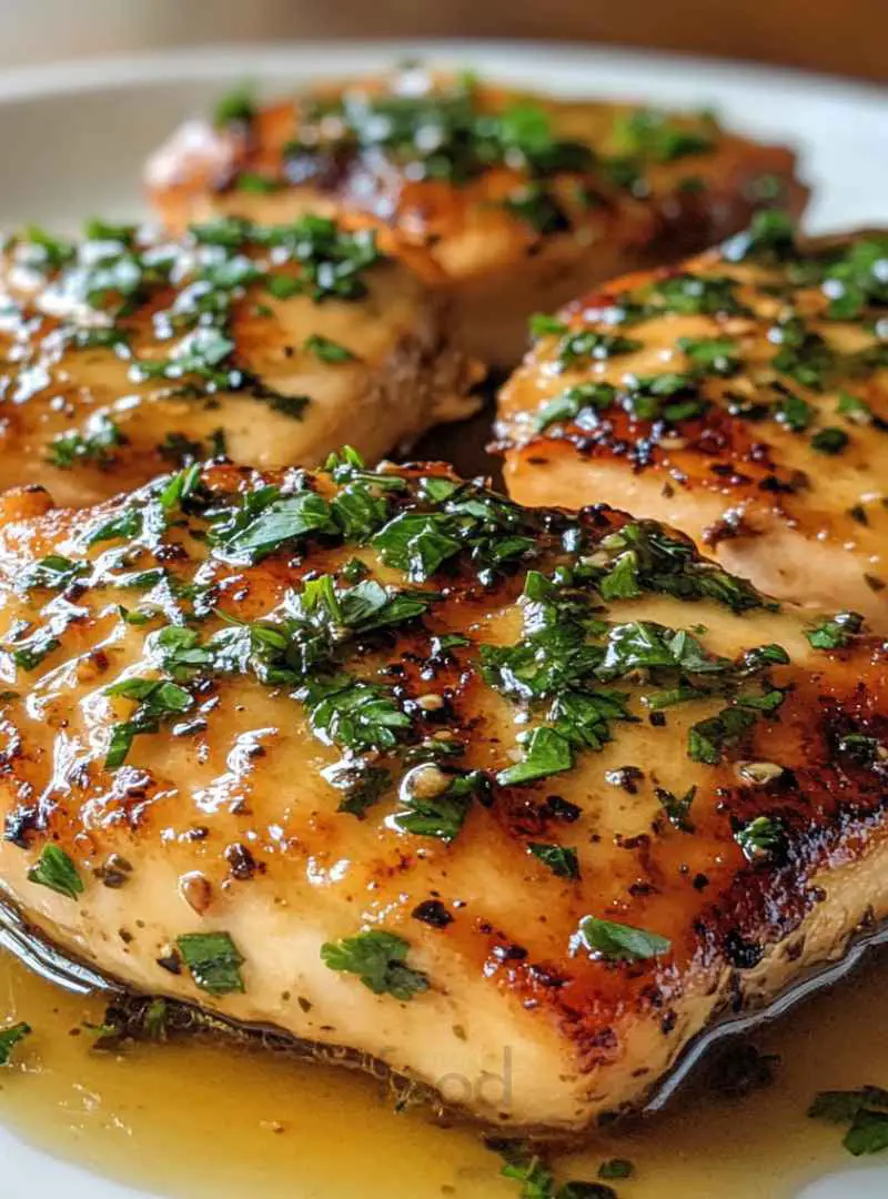 CHICKEN CHOP WITH GARLIC HERB SAUCE 