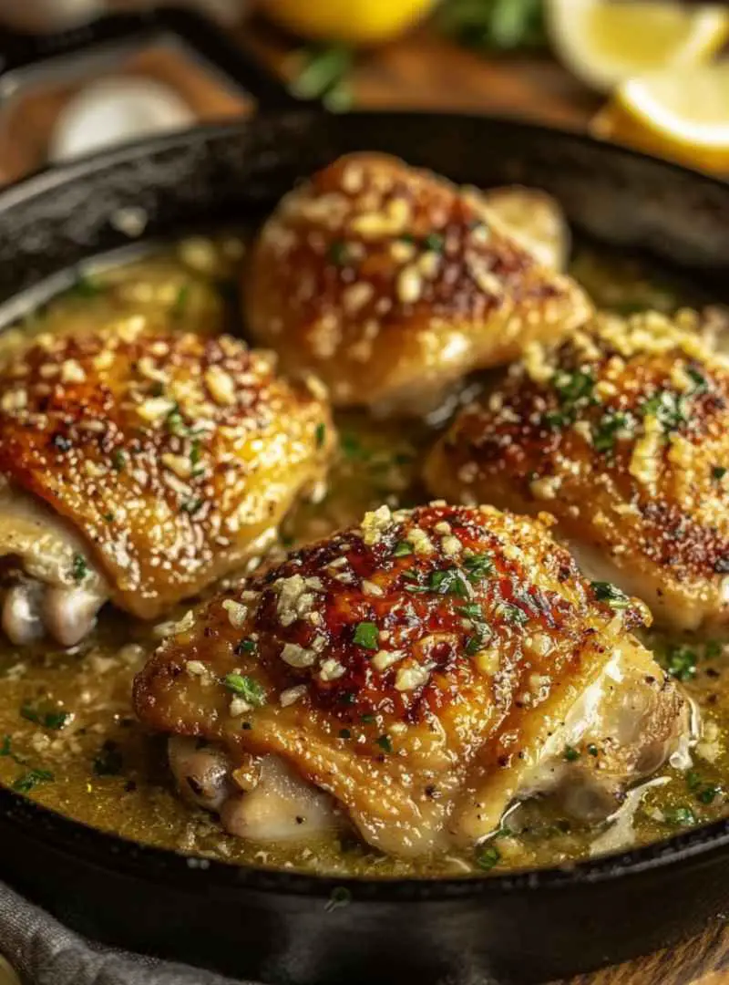 TENDER GARLIC BUTTER CHICKEN THIGHS