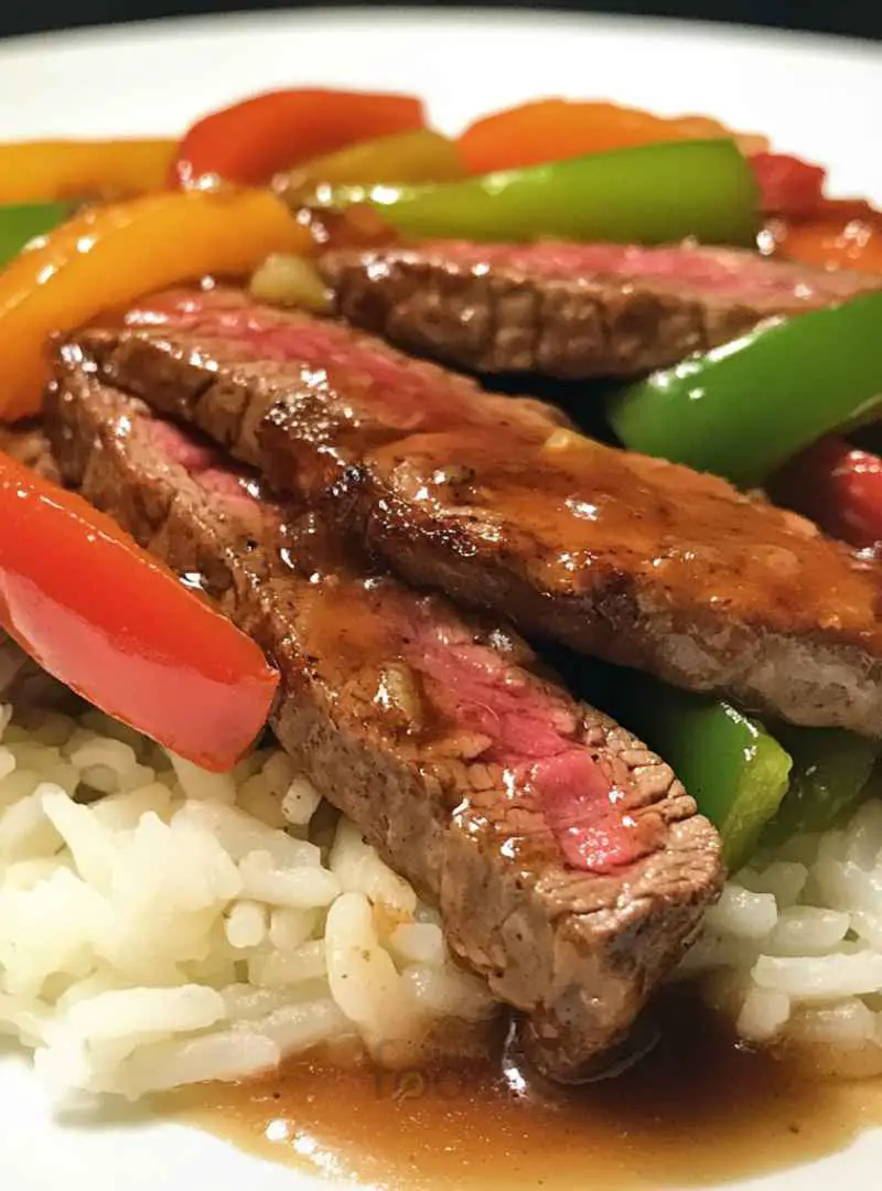 Pepper Steak with Bell Peppers and Onion