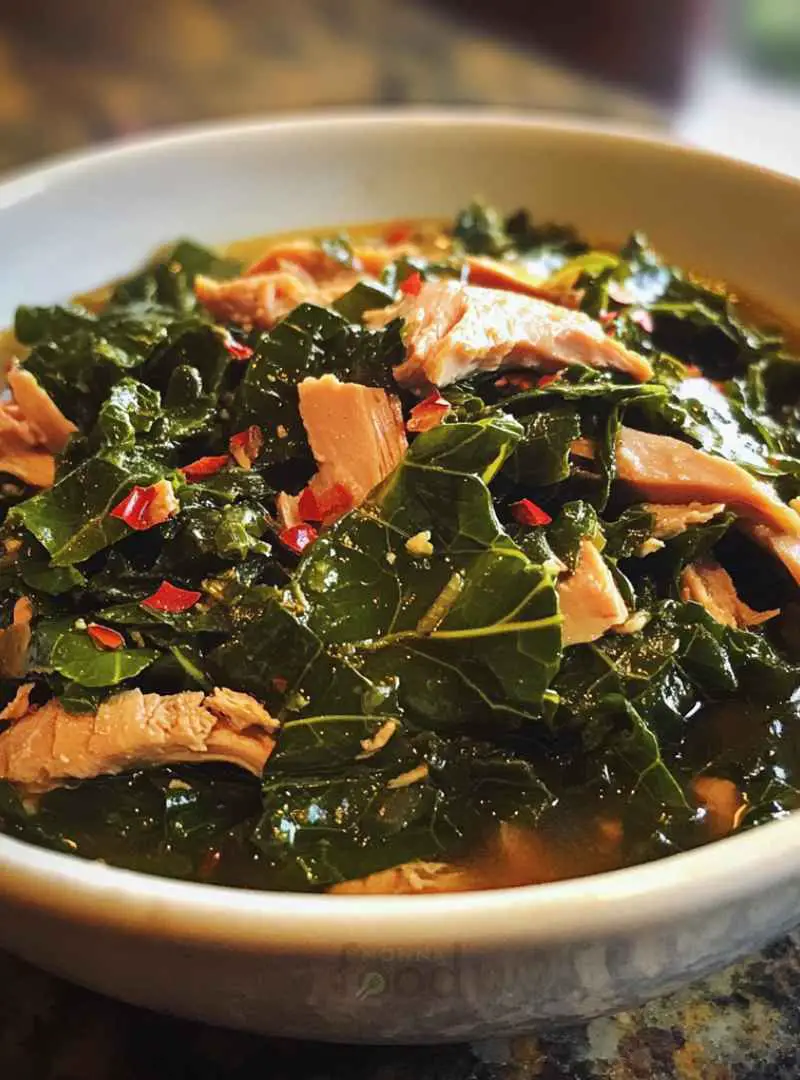 COLLARD GREENS WITH SMOKED TURKEY 