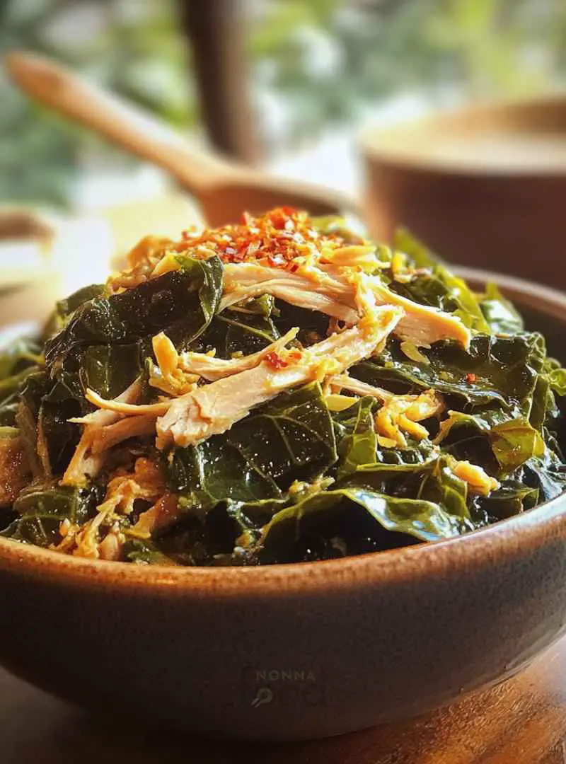 COLLARD GREENS WITH SMOKED TURKEY