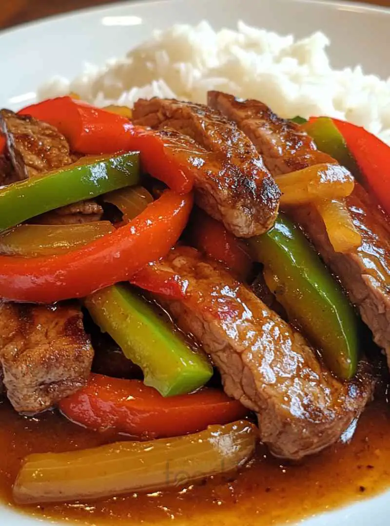 Pepper Steak with Bell Peppers and Onion