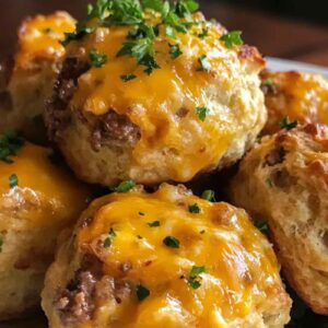 Cheesy Beef Biscuit Bombs