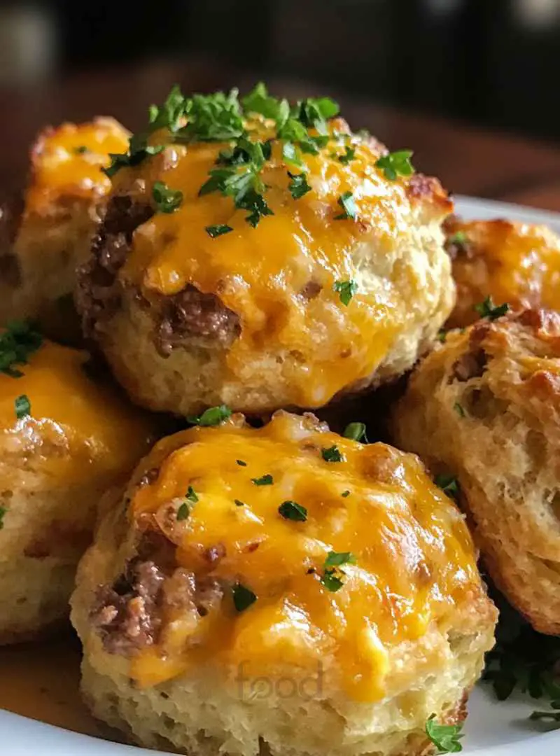 Cheesy Beef Biscuit Bombs