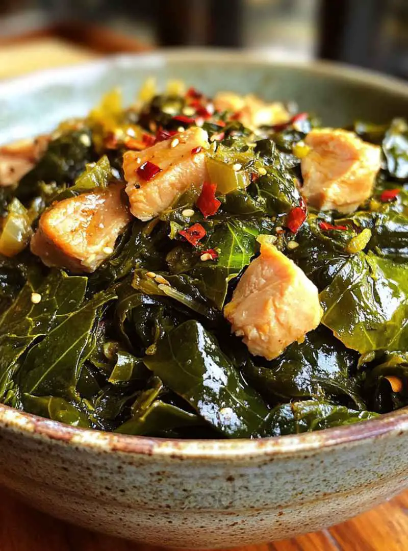 COLLARD GREENS WITH SMOKED TURKEY