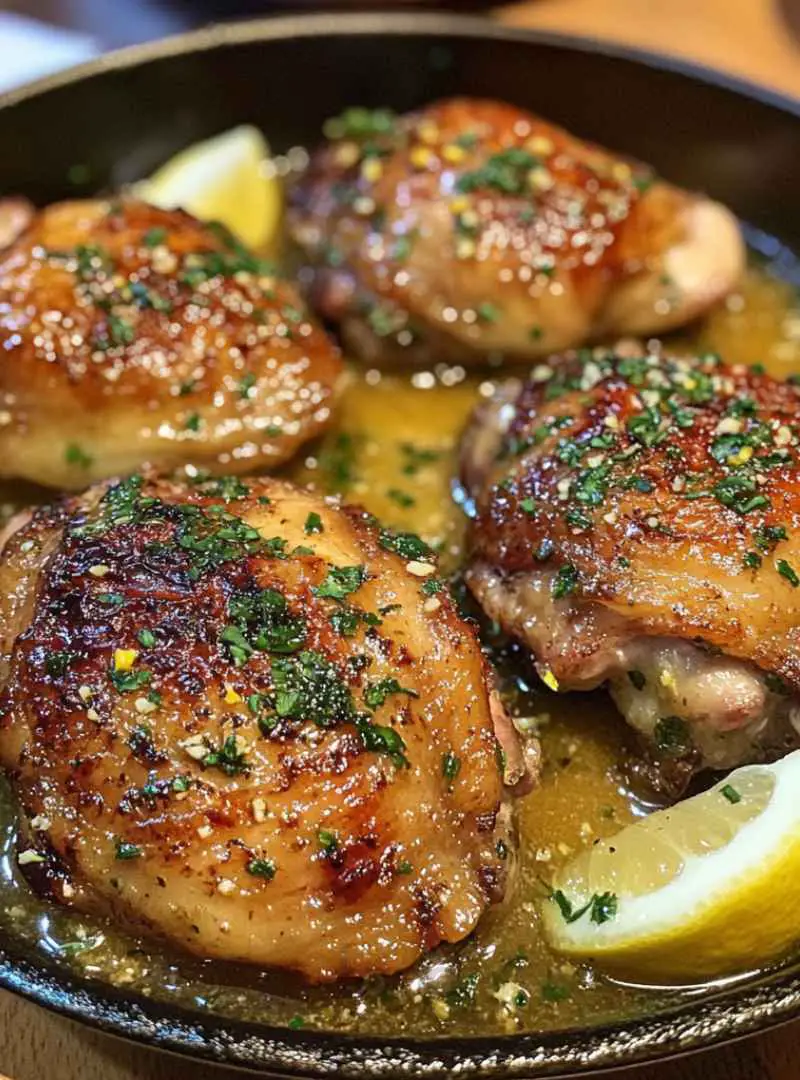 TENDER GARLIC BUTTER CHICKEN THIGHS