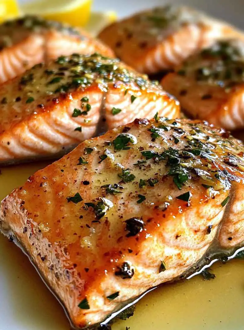  DELICIOUS BAKED SALMON WITH HERB BUTTER