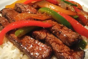 Pepper Steak with Bell Peppers and Onion