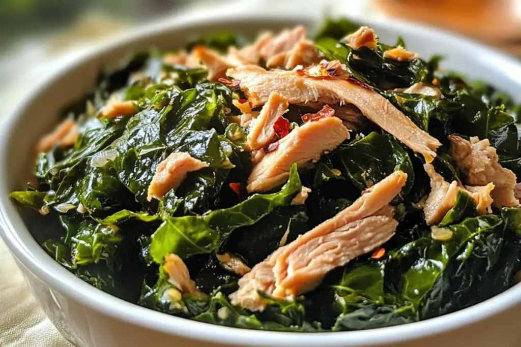 COLLARD GREENS WITH SMOKED TURKEY