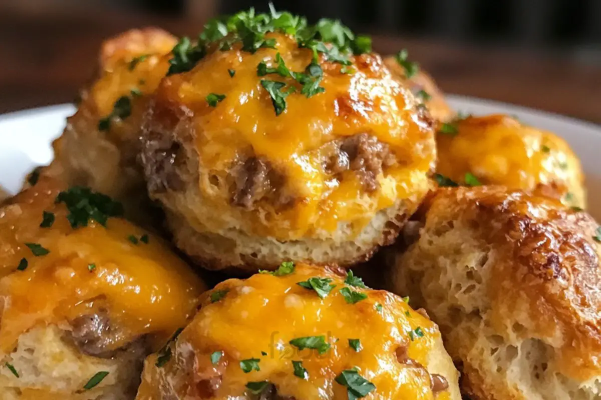 Cheesy Beef Biscuit Bombs