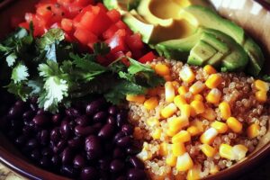 Healthy Quinoa and Black Bean Bowl