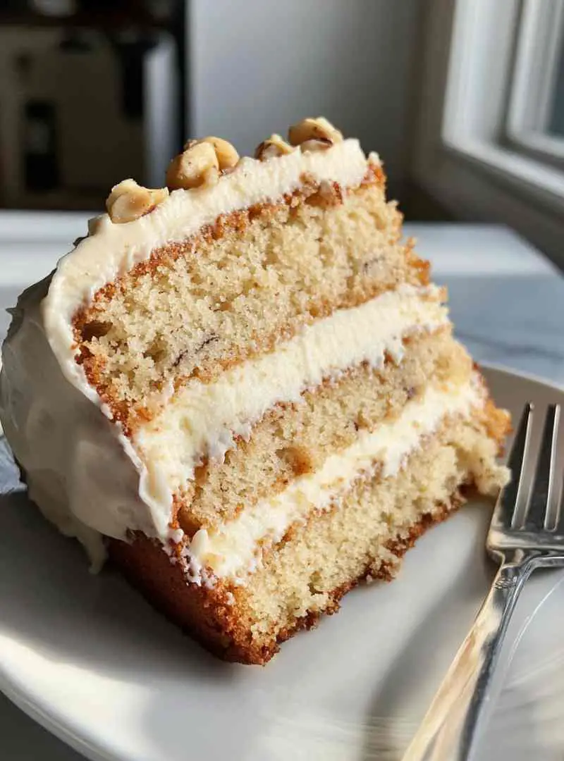 Banana Walnut Cream Cake