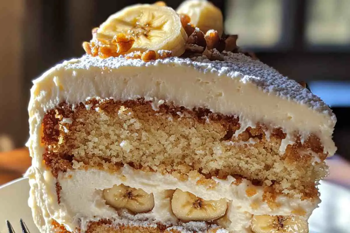 Banana Walnut Cream Cake