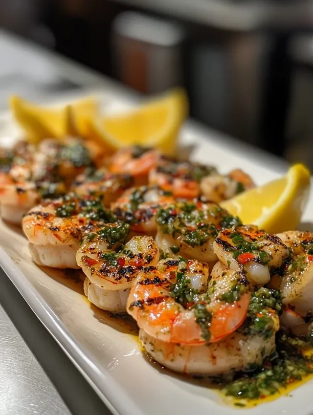 Zesty Grilled Shrimp with Chimichurri Sauce