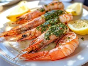 Zesty Grilled Shrimp with Chimichurri Sauce