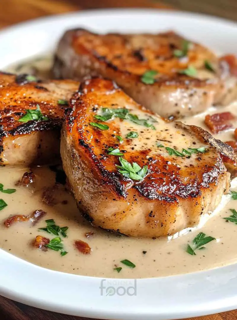 Creamy Bacon Pork Chops