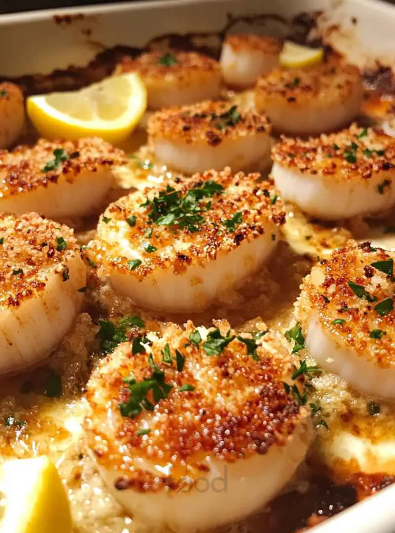 Garlic Butter Baked Scallops